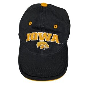 The Game Iowa Hawkeyes Hat Black Gold Embroidered Adjustable Baseball Cap NCAA